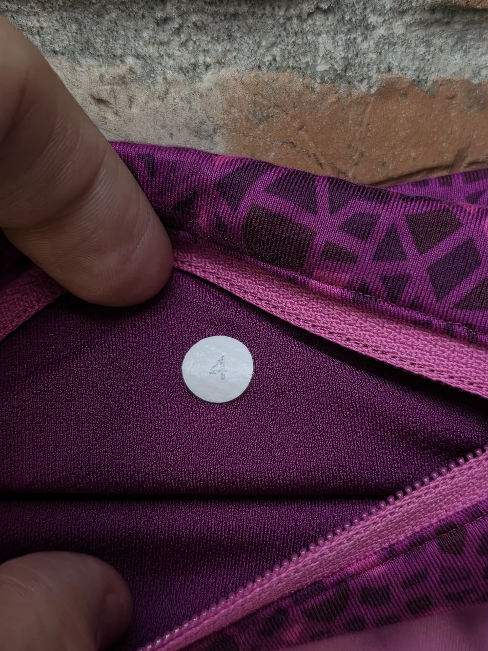lululemon athletica Pink Layered Running Shorts with Patterned Waistband